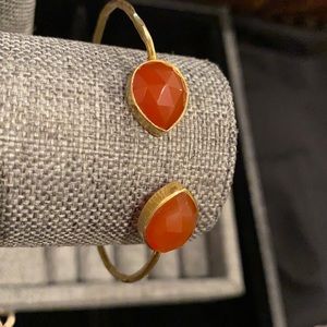 Sonya Renee Gold Metal Sunstone Bracelet